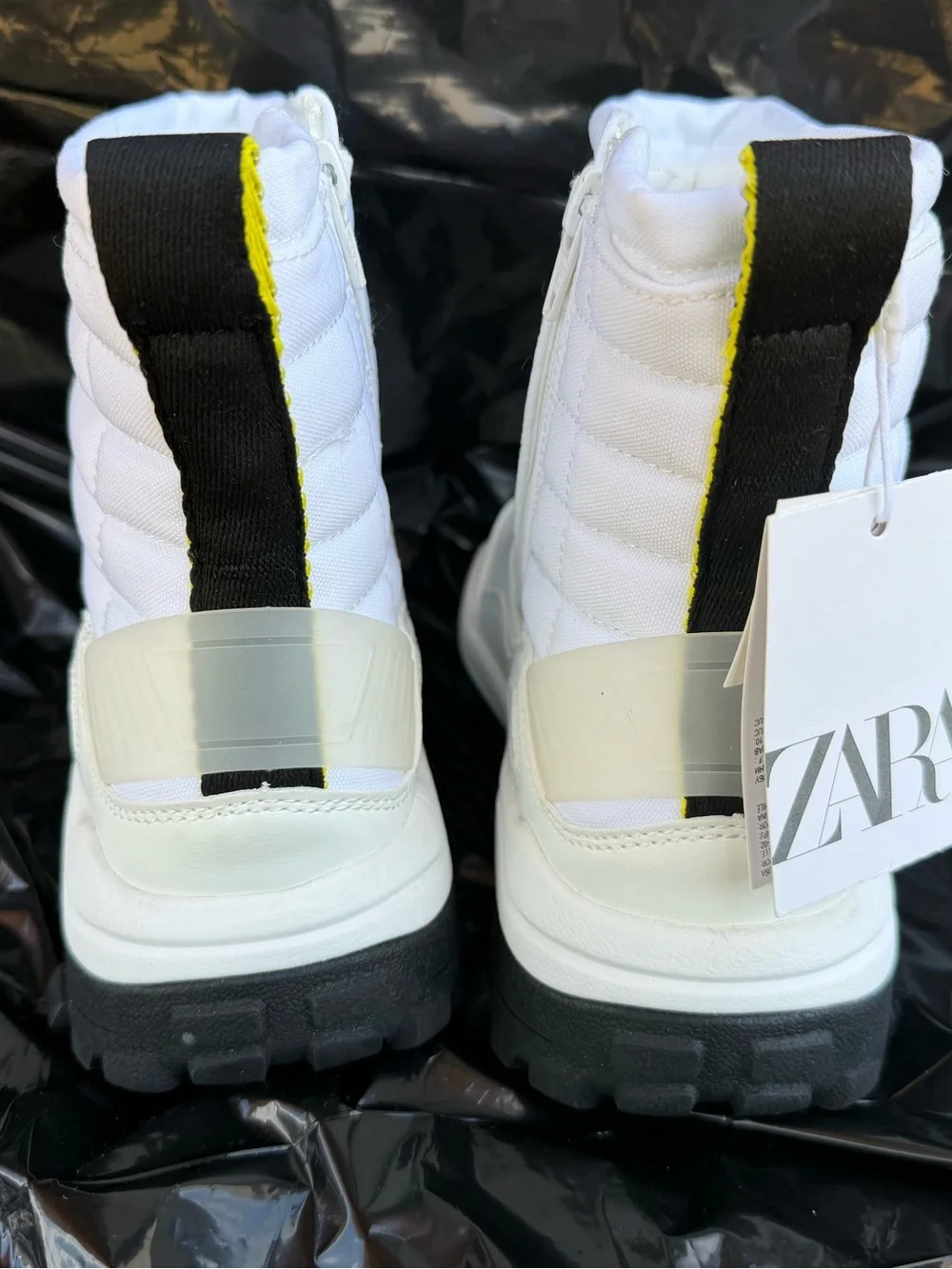 Zara White Kids Snow & Rain Boots